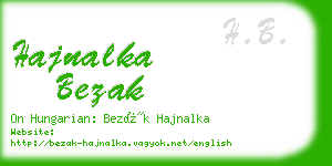 hajnalka bezak business card